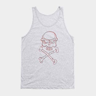 No Passage Skull Crossbones Danger Warning Hazard Bones Risk Tank Top